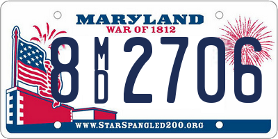 MD license plate 8MD2706