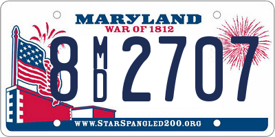 MD license plate 8MD2707