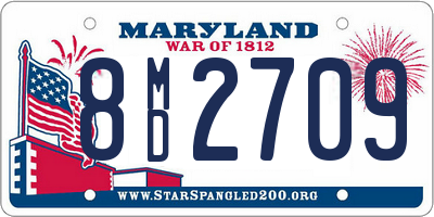 MD license plate 8MD2709