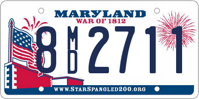 MD license plate 8MD2711