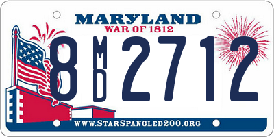 MD license plate 8MD2712