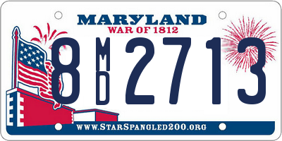 MD license plate 8MD2713