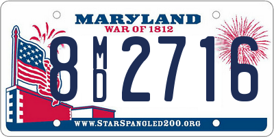 MD license plate 8MD2716