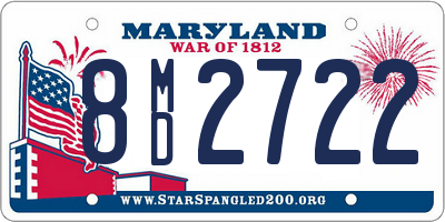 MD license plate 8MD2722