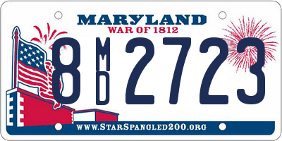 MD license plate 8MD2723