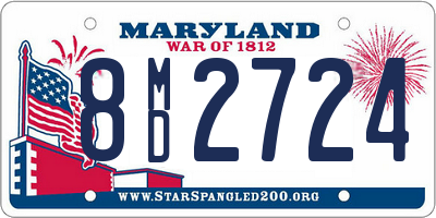 MD license plate 8MD2724