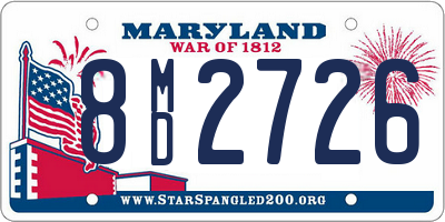 MD license plate 8MD2726