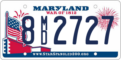 MD license plate 8MD2727