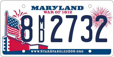 MD license plate 8MD2732