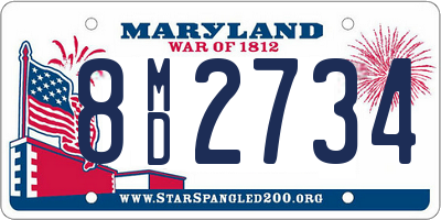 MD license plate 8MD2734