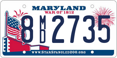 MD license plate 8MD2735