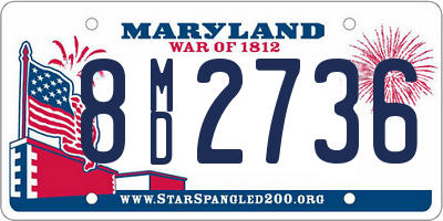 MD license plate 8MD2736