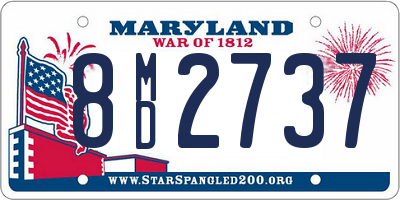 MD license plate 8MD2737