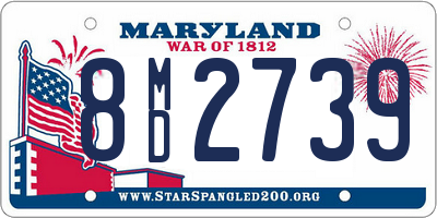 MD license plate 8MD2739