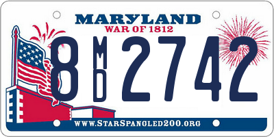 MD license plate 8MD2742