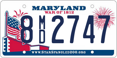 MD license plate 8MD2747