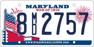 MD license plate 8MD2757