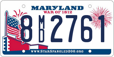 MD license plate 8MD2761