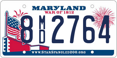 MD license plate 8MD2764