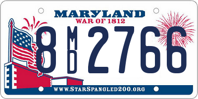 MD license plate 8MD2766