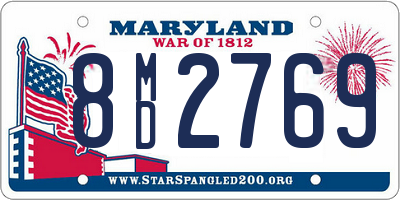 MD license plate 8MD2769