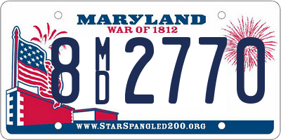 MD license plate 8MD2770