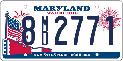 MD license plate 8MD2771