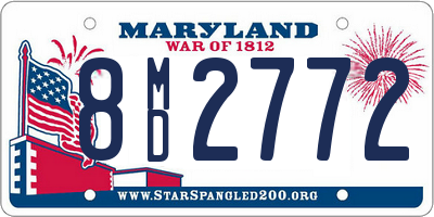 MD license plate 8MD2772