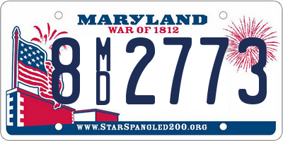 MD license plate 8MD2773