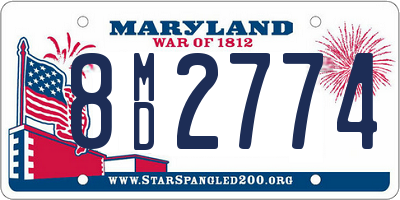 MD license plate 8MD2774