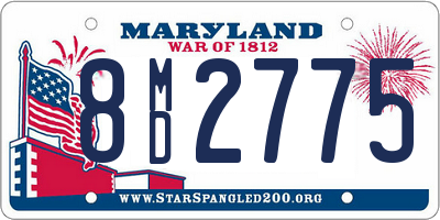 MD license plate 8MD2775