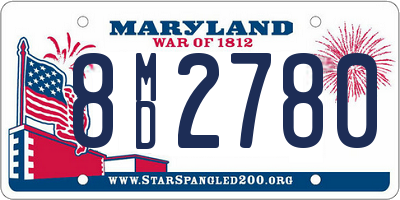 MD license plate 8MD2780