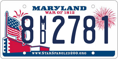 MD license plate 8MD2781