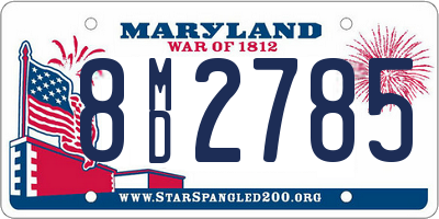 MD license plate 8MD2785