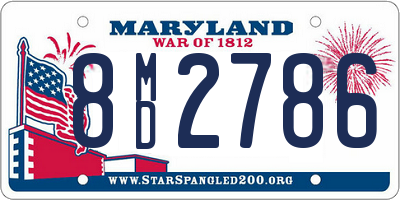 MD license plate 8MD2786