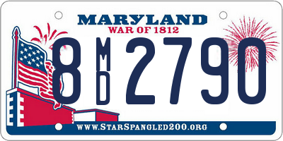 MD license plate 8MD2790