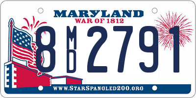 MD license plate 8MD2791