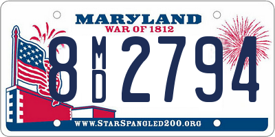 MD license plate 8MD2794