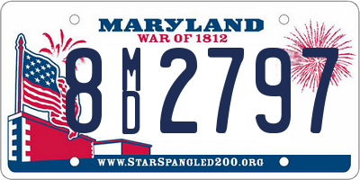 MD license plate 8MD2797