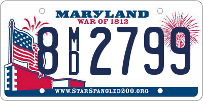 MD license plate 8MD2799