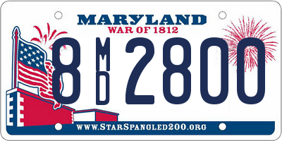 MD license plate 8MD2800