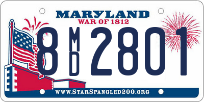 MD license plate 8MD2801