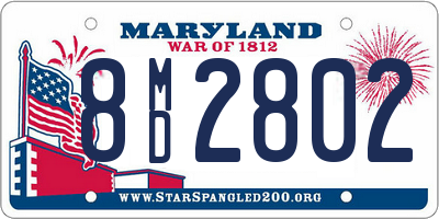 MD license plate 8MD2802