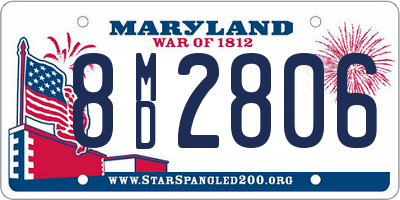 MD license plate 8MD2806