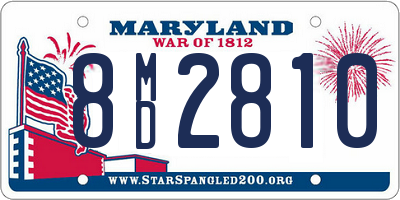 MD license plate 8MD2810