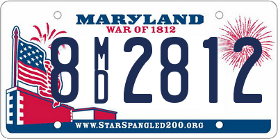 MD license plate 8MD2812