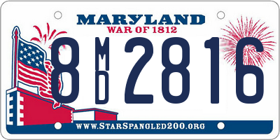 MD license plate 8MD2816