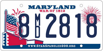 MD license plate 8MD2818