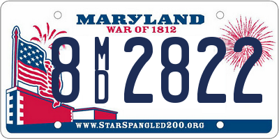 MD license plate 8MD2822