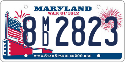 MD license plate 8MD2823